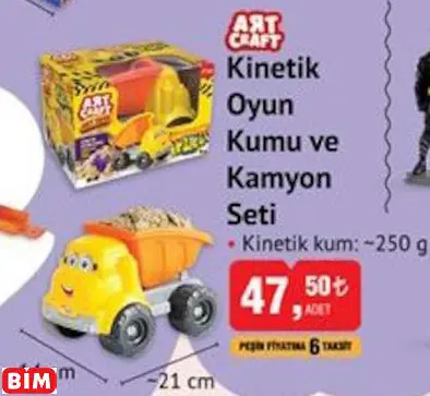 ART CRAFT KİNETİK OYUN KUMU VE KAMYON  SETİ